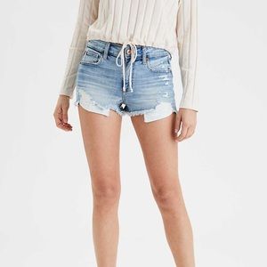 American Eagle High Waisted Denim Short Shorts